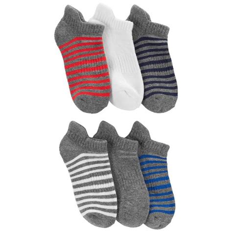 6 Pack Stripe Ankle Socks Boy No Color Gibbons