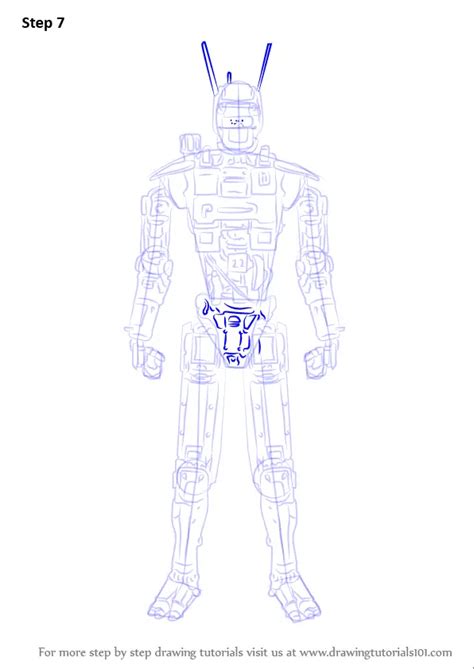Step By Step How To Draw Chappie The Robot From Chappie