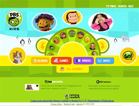 Pbs Kids Website 2008 Beta 3 Pbs Free Download Borrow And