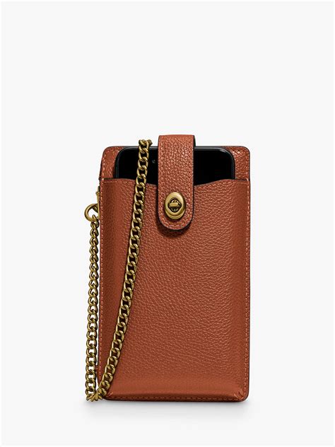 Coach Leather Phone Cross Body Bag At John Lewis And Partners
