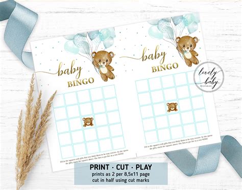 Teddy Bear Baby Shower Games Set Printable Games Bundle Baby Etsy