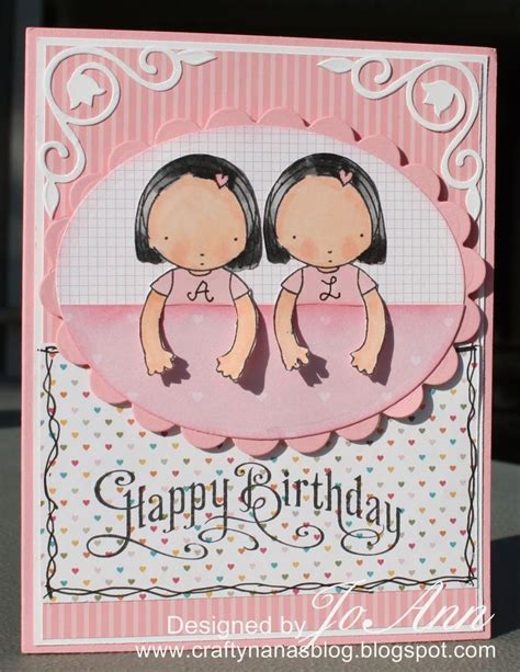 Birthday Card For Twins With Images Birthday Card Design