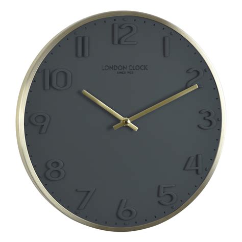 Buy Elvie Grey Wall Clock 30cm Online Purely Wall Clocks