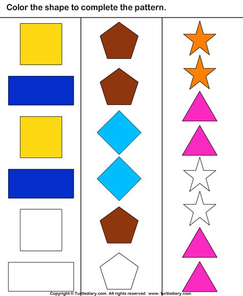 Complete The Shape Pattern