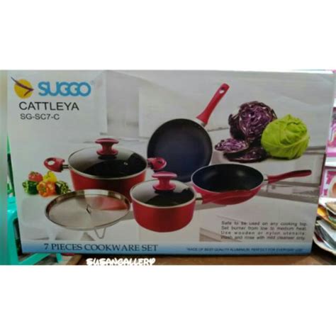 Panci Set Suggo Cattleya 7 Pieces Cookware Set | Shopee Indonesia
