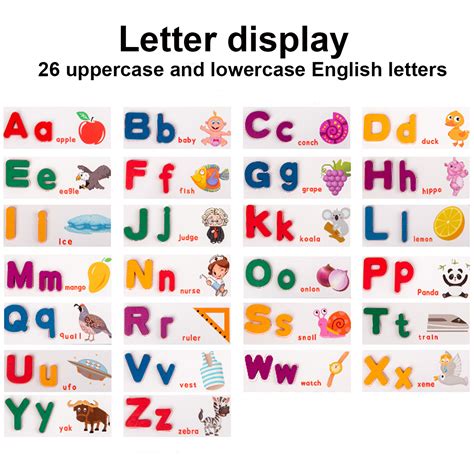 Da sich das alphabet hierzulande diesen üblichen grundprinzipien . 26 Uppercase Lowercase English Word Spelling Letter Baby Learning ...