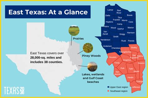 East Texas The Region At A Glance Texas 2036