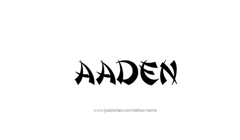 Aaden Name Tattoo Designs