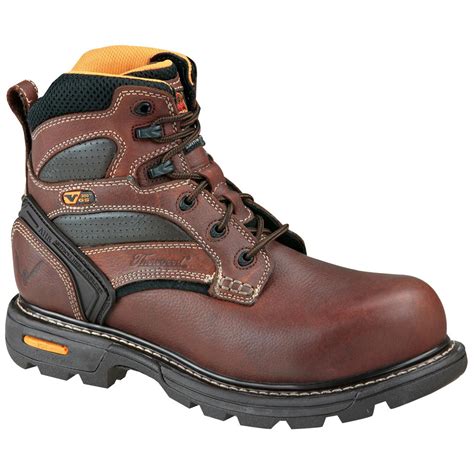 Mens Thorogood 6 Composite Safety Toe Boots Brown 226287 Work