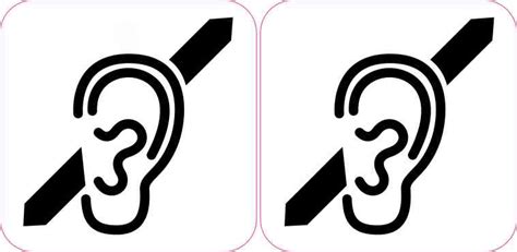 25in X 25in Deaf Symbol Stickers