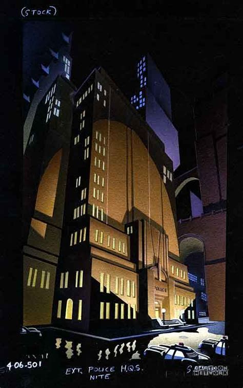 Batman The Animated Series Background Art In Dark Deco Batman