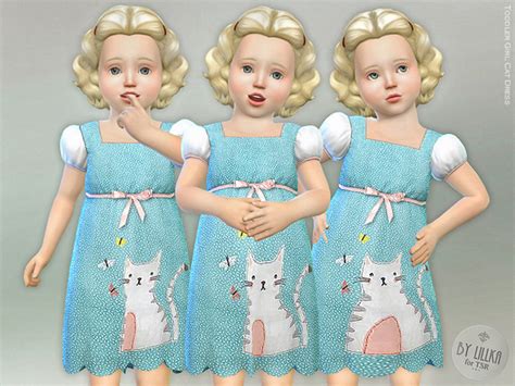 Toddler Girl Cat Dress By Lillka At Tsr Sims 4 Updates