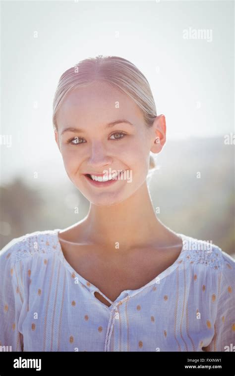 Portrait Of Beautiful Blonde Woman Stock Photo Alamy