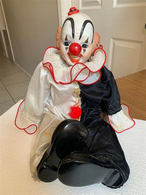 Vintage Victoria Impex Porcelain Creepy Cute Clown Doll Etsy Cute Clown Creepy Cute Clown