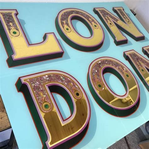 Showcase Of Gold Leaf Lettering On Glass Victorian Lettering Gold