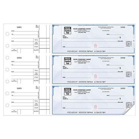 Deluxe High Security 3 On A Page Counter Signature Checks Business