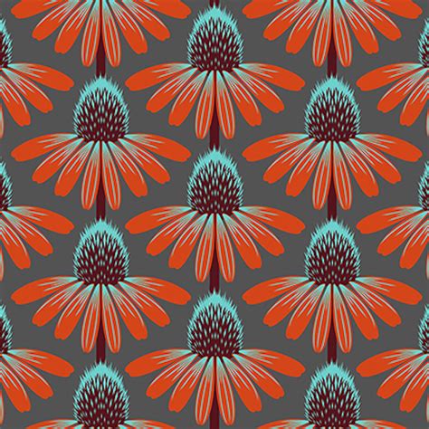 Anna Maria Horner Floral Retrospective Pwah075 Echinacea Berry Fabric By Yd