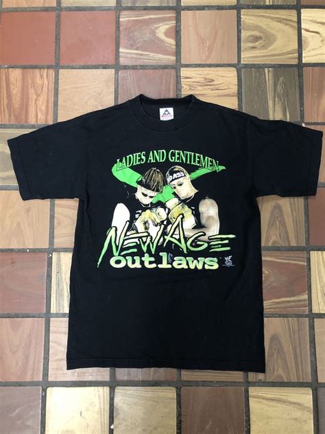 Wwf Vintage Original New Age Outlaws T Shirt Medium Rare Wrestling