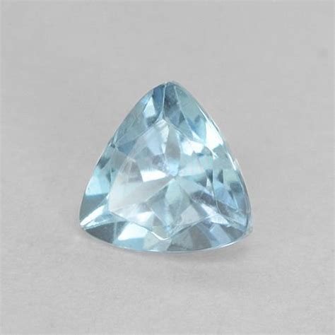 Loose 022 Ct Trillion Blue Aquamarine Gemstone For Sale 4 X 39 Mm
