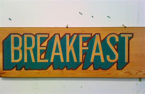 Type Texture Breakfast Menu Sign