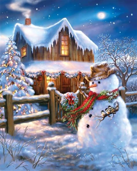 Snowman ⛄️ Country Christmas Christmas Scenes