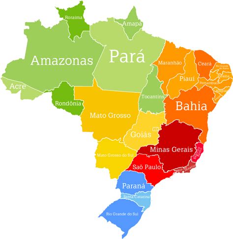 Arriba 93 Imagen De Fondo Mapa De Brasil Con Division Politica Y