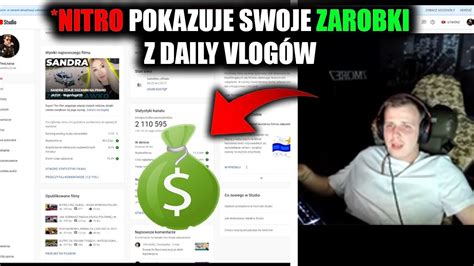 Nitro Pokazuje Zarobki Z Daily VlogÓw Na Youtube 💲 Youtube