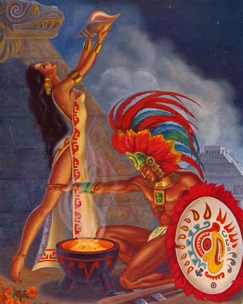 Invocacion Azteca By Armando Drechsler 1940 S Mexican Culture Art
