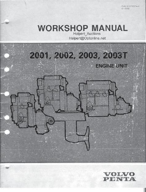 Volvo Penta 2000 2001 2002 2003 Workshop Repair Service Manual Pdf