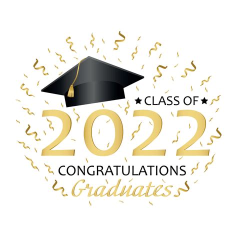 Lettering Class Of 2022 For Greeting And Invitation Card Isolated On