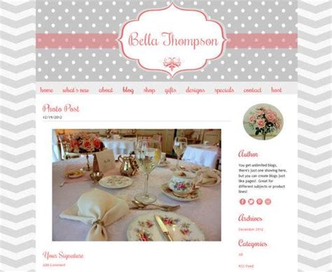 Boutique Website Blog Shop Easy To Use The Bella Website Premade Template Boutique