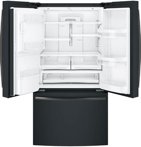 Ge 278 Cu Ft French Door Refrigerator Black Slate Gfe28gelds Best Buy