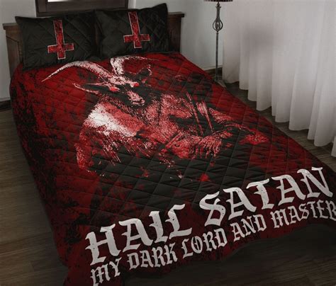 Satan My Dark Lord And Master Quilt Bedding Set High Quality Etsy