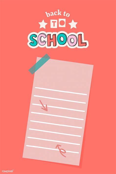 Blank Pink Notepaper Background Template Vector Premium Image By