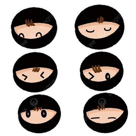 Ninja Smiley Face Icon Kawaii Sticker Face Icons Icons Face Smiley
