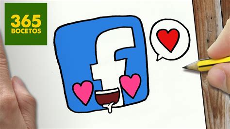 Como Dibujar Facebook Enamorado Kawaii Paso A Paso