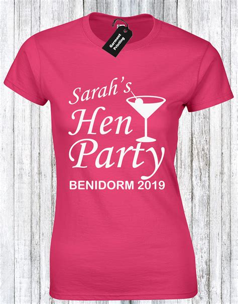 Ladies Hen Party T Shirts Funny Personalised Hen Do Bride To Be Joke