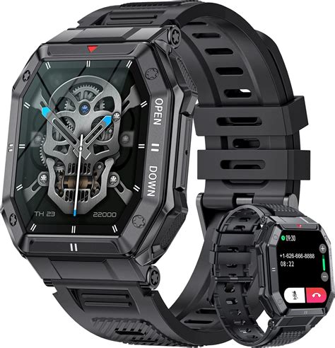 Lige Smart Watch For Men 1 85 Ips Hd Touch Screen Military Fitness