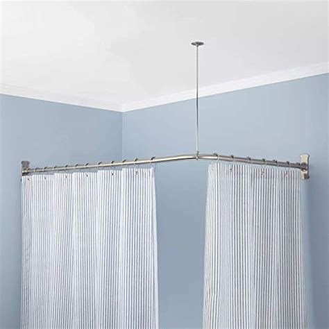 Naiture Stainless Steel 36 X Corner Shower Curtain Rod Ceiling