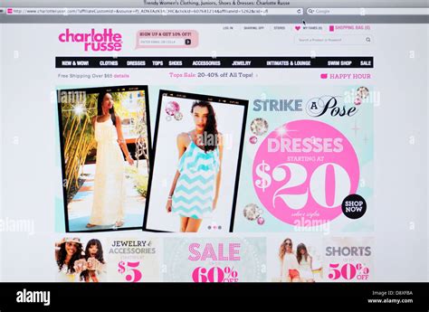 Charlotte Russe Apparel Online Store Website Stock Photo Alamy