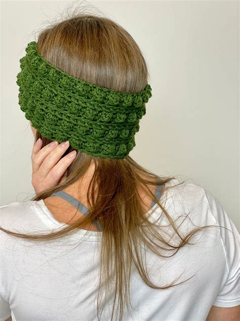Boho Bobble Twist Headband Crochet Pattern