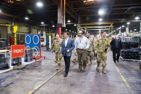Secretary Of The Army Visits Team Views Work At Red River Army Depot