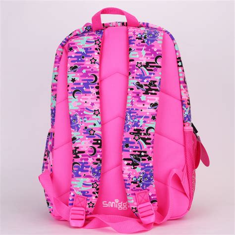 Australian Smiggle Elementary School Student Pink Space Cat Schoolbag