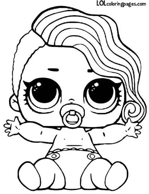 L.o.l surprise dolls are dolls that can spit,cry,pee, or change colors. Lil Treasure L.O.L. Surprise Doll Coloring Page | Coloring ...