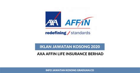 Indemnify yourself against third party liabilities, and protection your vehicle against axa smartdrive assistance plan (asap) is a roadside assistance program that provides a host of benefits and services for free. Permohonan Jawatan Kosong AXA AFFIN Life Insurance Berhad ...