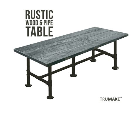Industrial Farmhouse Table Pipe Leg Rustic Table Kitchen Table