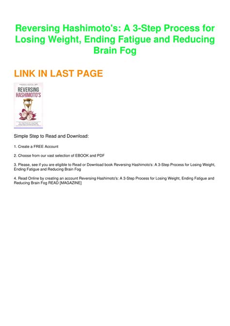 Ppt Pdf Reversing Hashimoto S A 3 Step Process For Losing Weight Ending Fatigue A
