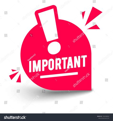 Vector Illustration Important Information Sign Stock Vector Royalty