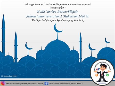 Selamat Tahun Baru Islam 1440 Hijriyah - PT. CARAKA MULIA