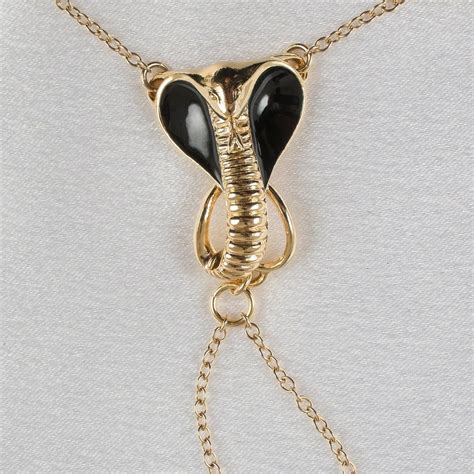 Women S Gold G String Labia Jewelry With Cobra Motif Etsy New Zealand